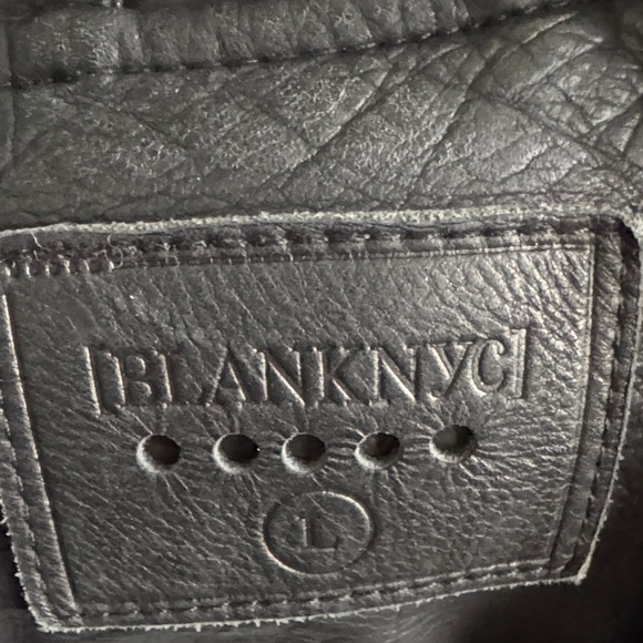 Blank NYC Black Faux Leather Jacket with Gold Accents - Picture 2 of 4